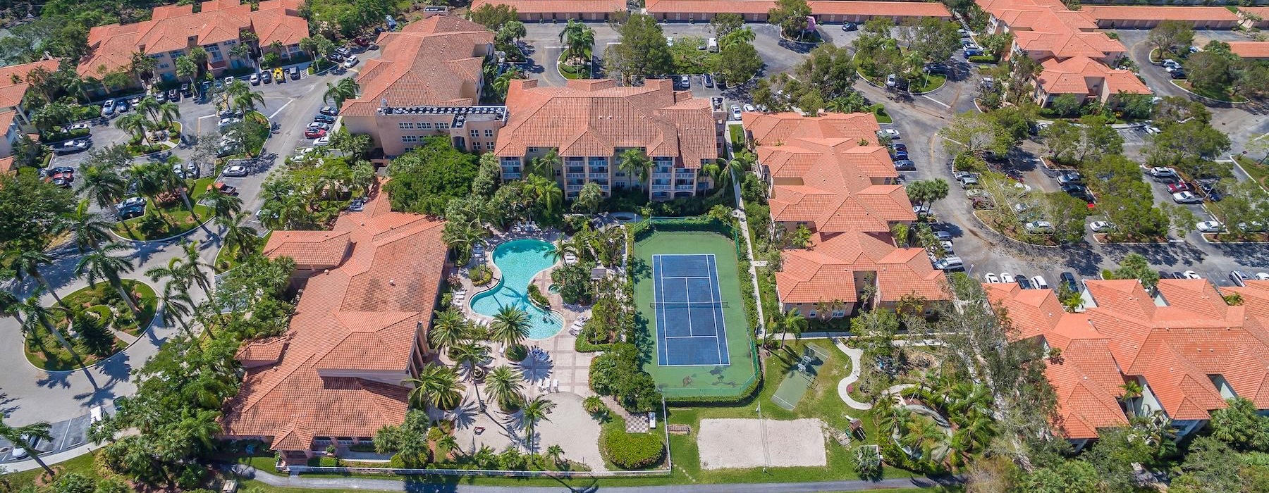 aerial view of a neighborhood